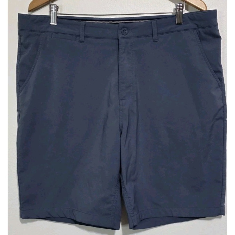 NEW Johnnie-O Santa Monica Men 38 Chino Shorts Gray Blue Pockets Golf Casual